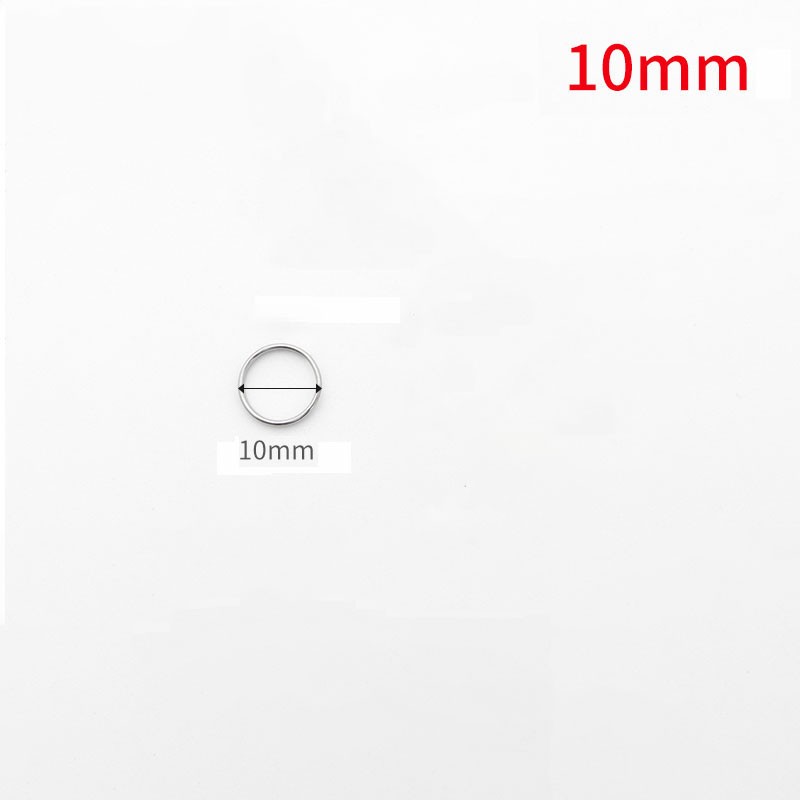 Stainless Steel Split Ring Keyring Hook Loop Blanks Metal Loop Key Chain 10~40mm