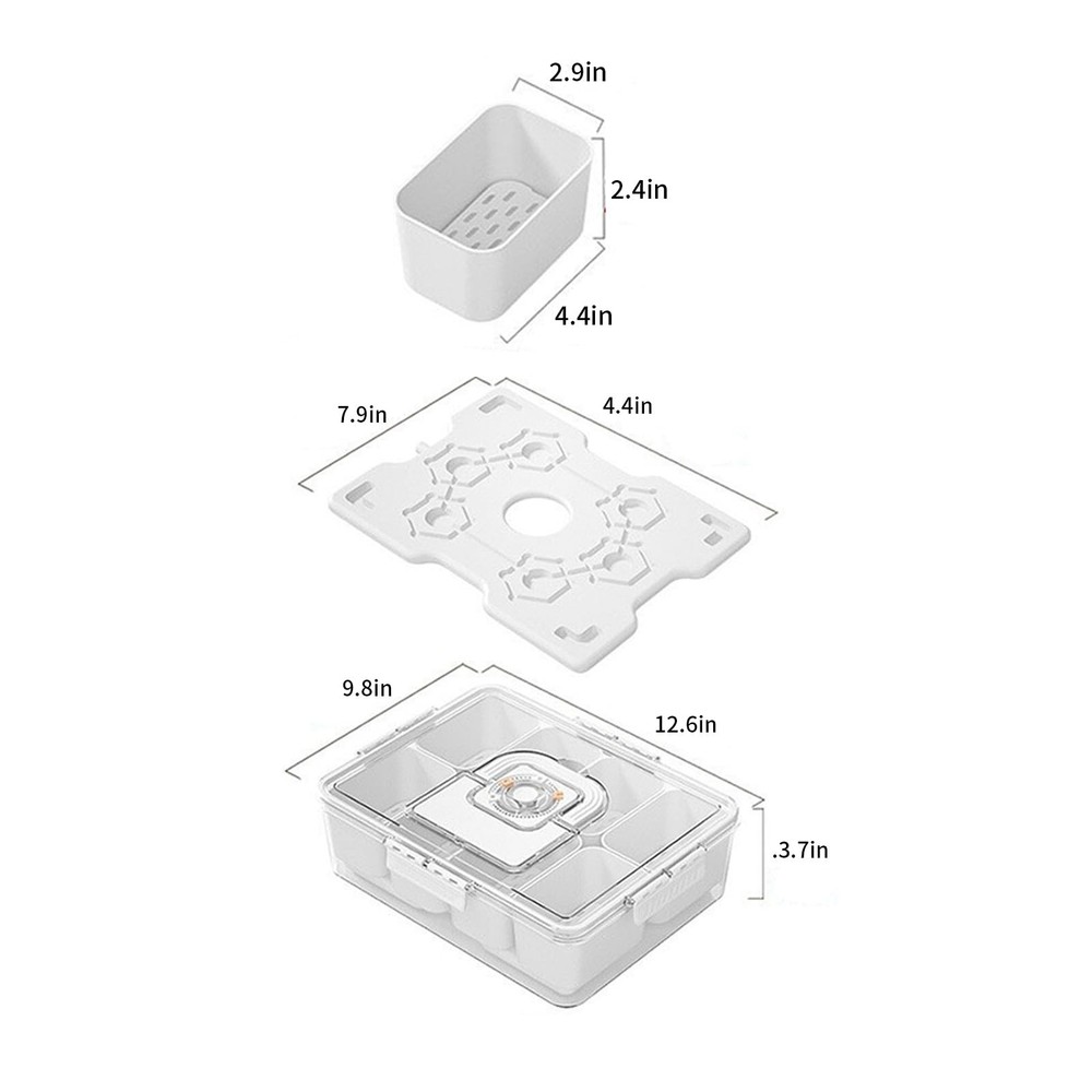 Snackle Box Container With Ice Pack，Chilled Serving Tray，Snackle Box With Ice...