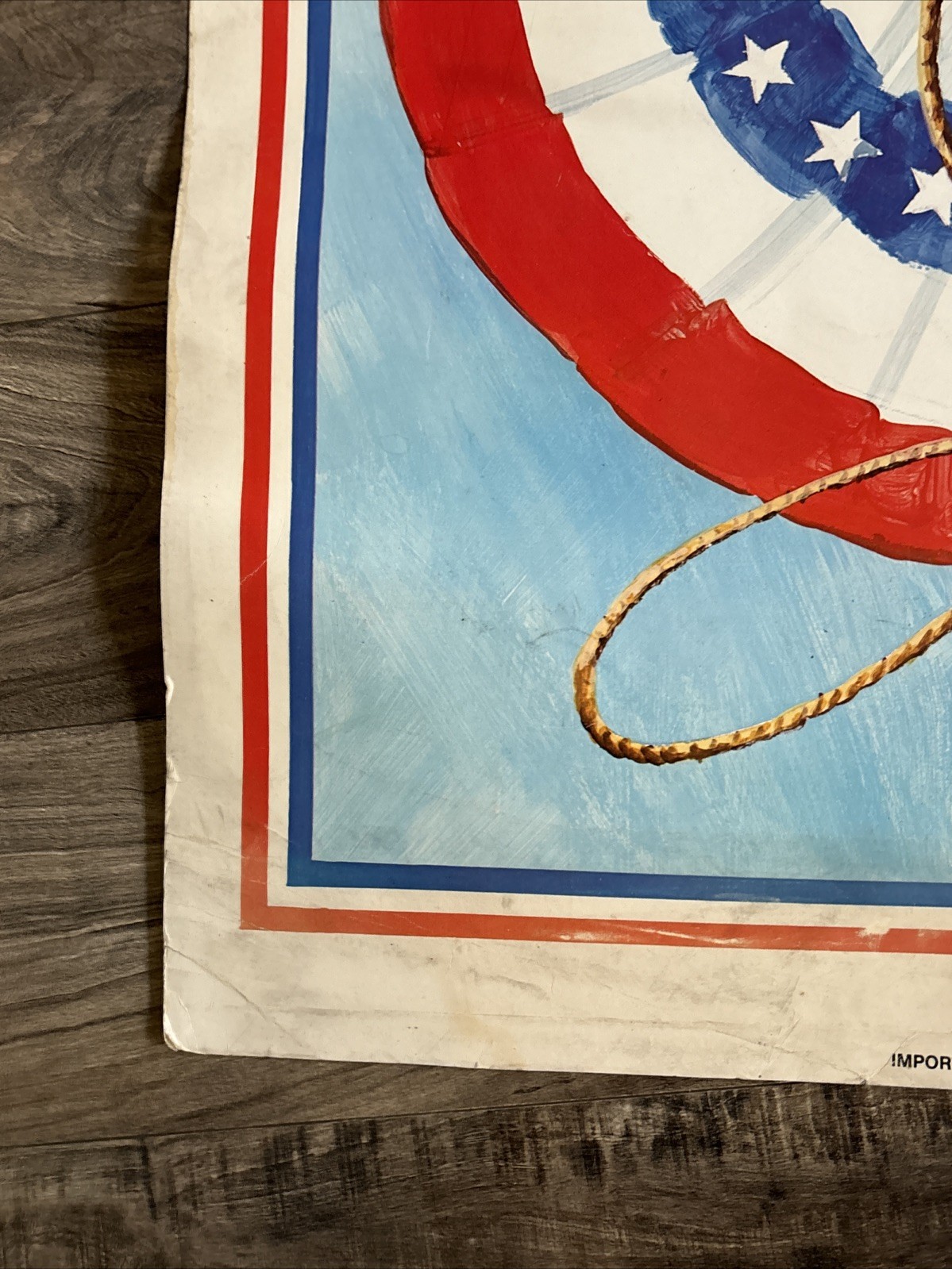 Vintage 1970s RARE 38" x 25" RODEO DAYS Bull Riding Cowboy Poster Kraft READ HTF