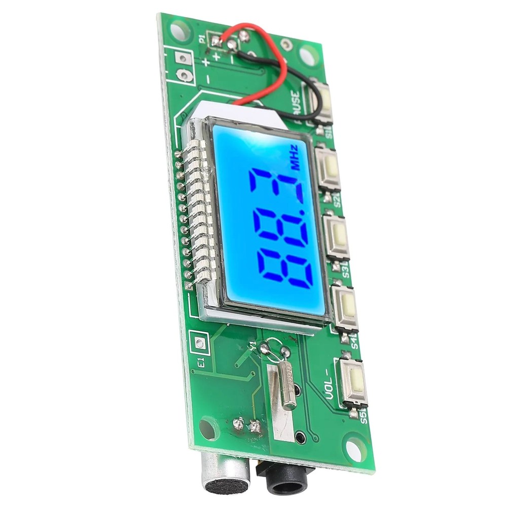 1PC FM Radio Transmitter Module W/LCD Display 3-5V Serial AT Command Support