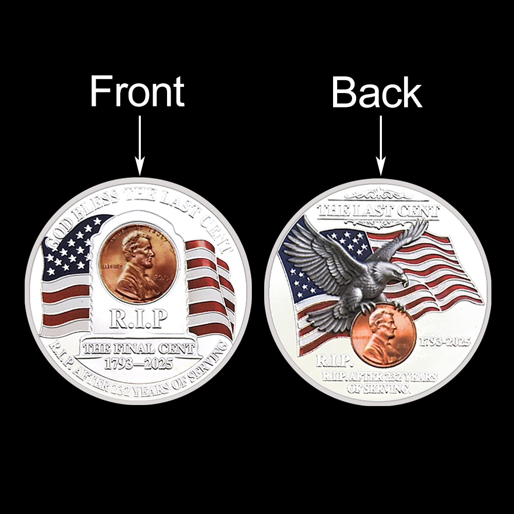 The Last Cent R.I.P. Lincoln Commemorative Coin Collectible Gift