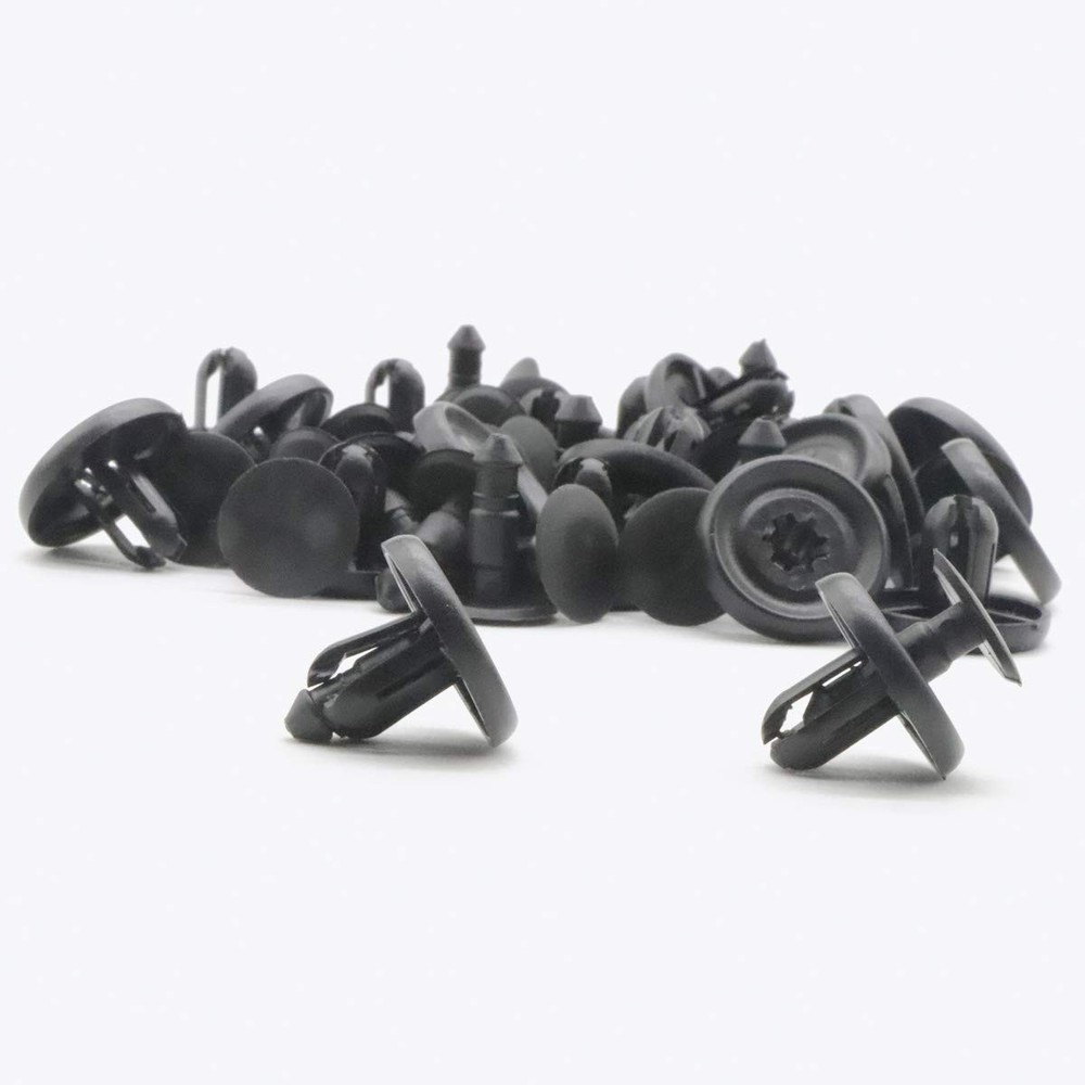 Lantee 100 Pcs Engine Under Cover Push-Type Retainer Clips One Size, Black