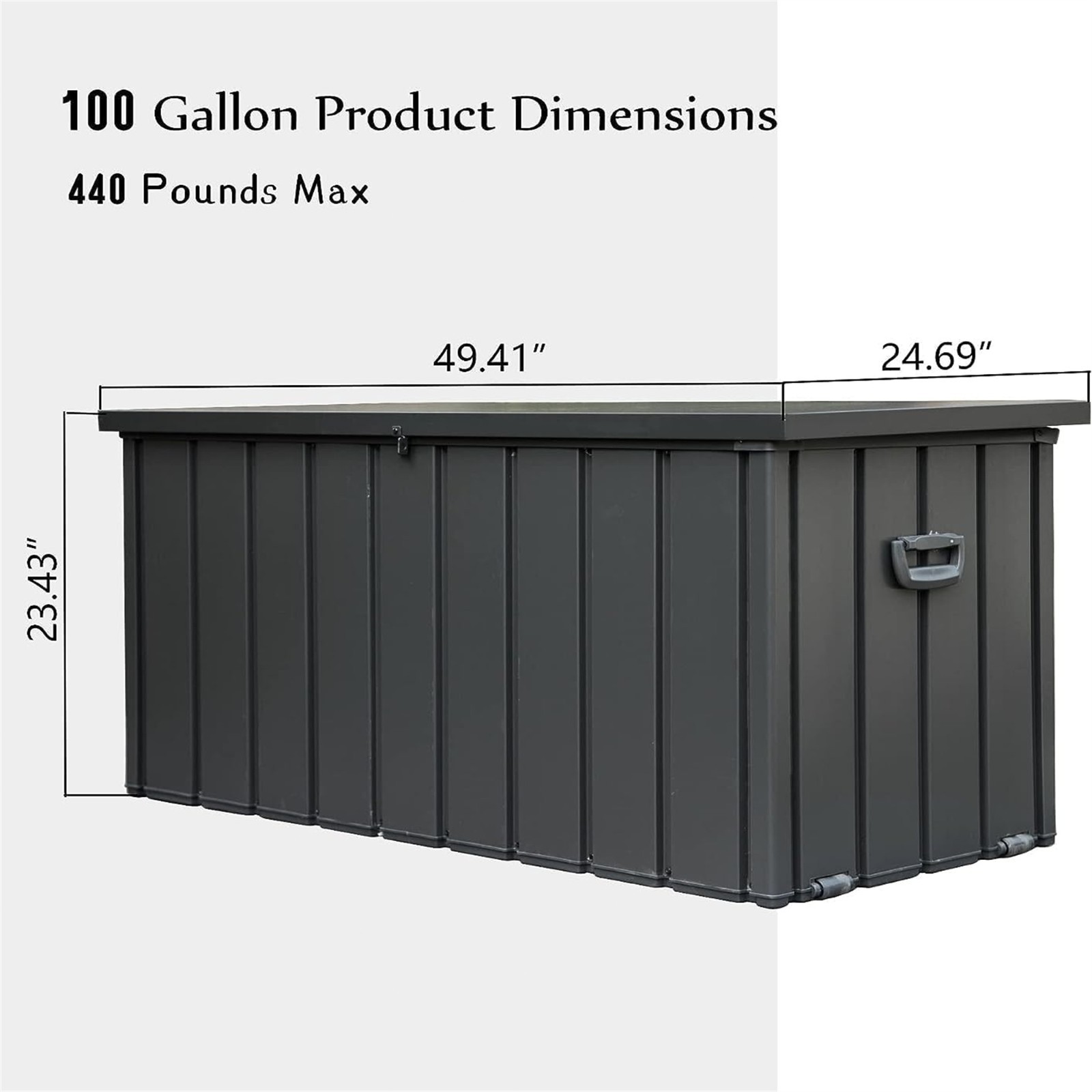 200 Gallon Outdoor Storage Deck Box Waterproof Large Patio Storage Bin Lockable