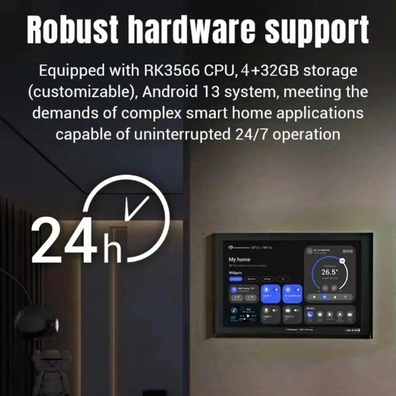 android 10 inch smart home touch screen control panel Android POE on wall