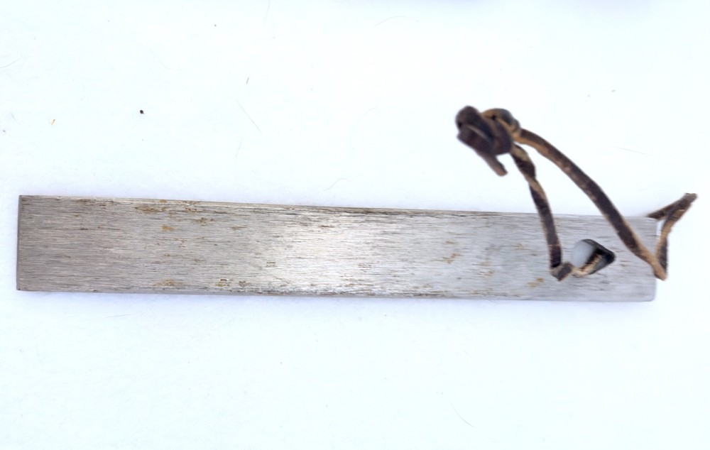 Vintage Schrade Old Timer Honesteel Chisel Top Knife Sharpener great leather