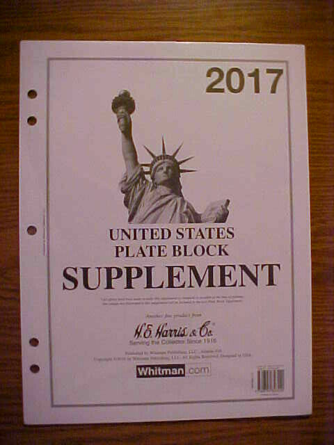 2017 Harris Plate Block Supplement * NEW *