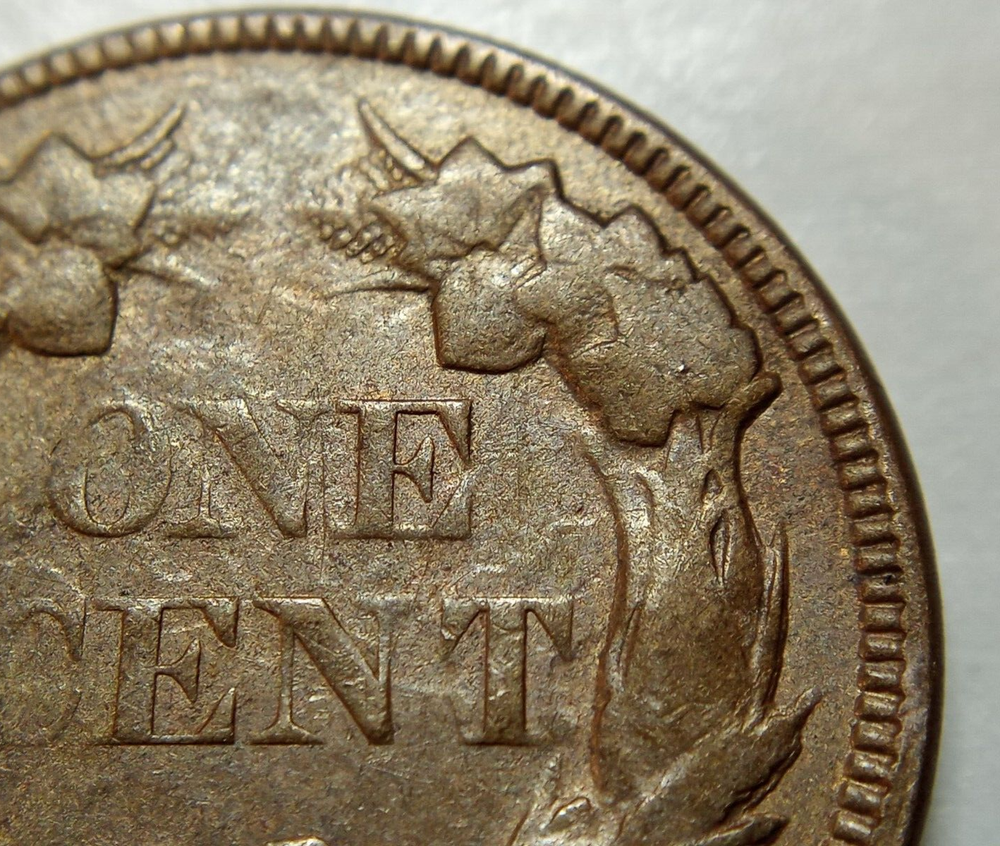 1857 Flying Eagle Cent - High Grade - Struck Through Grease - Poss. Old Cleaning