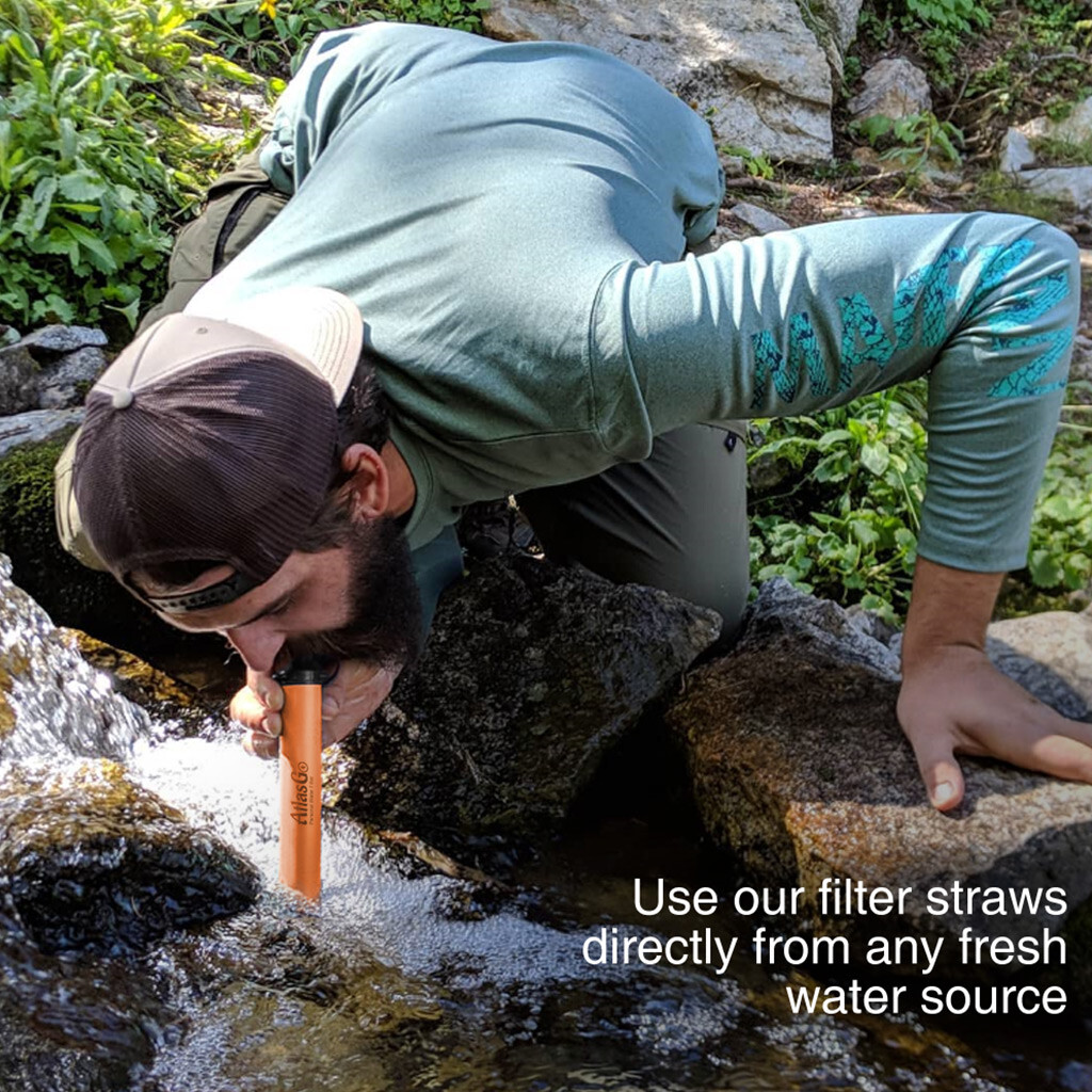 Portable Water Filter Straw Outdoor F Camping Hiking Emergency Survival Prepping