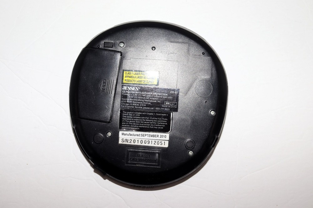 Jensen CD60 Portable CD Player - Silver/Black