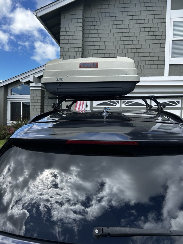 Thule Cargo Box + Roof Rack + Ski Attachment - Complete Setup - $200 Used