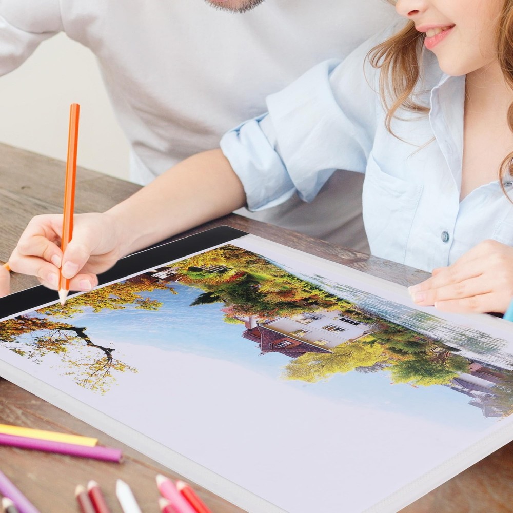 A5 LED Light Box Adjustable Light Table Board Tracing Light for Drawing