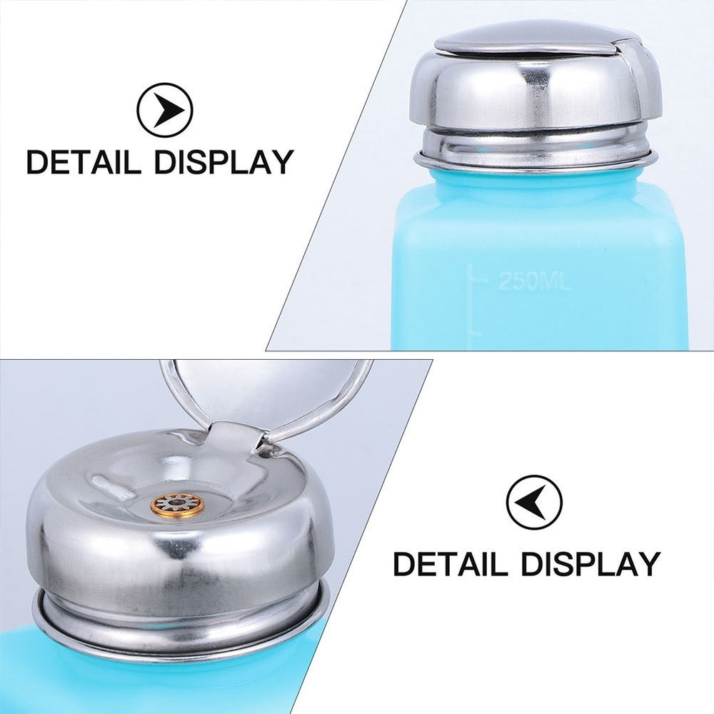 Push Down Pump Dispenser Bottle Plastic 250 ml Liquid Container for Laboratory