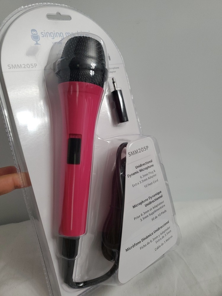 Singing Machine Unidirectional Dynamic Microphone  SMM205P Pink