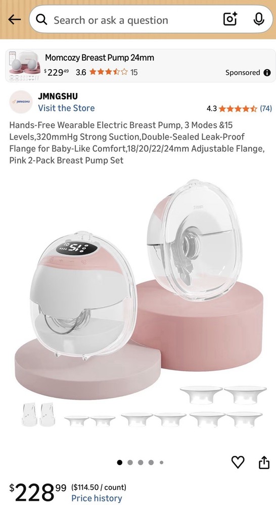 Wearable Electric Breast Pump