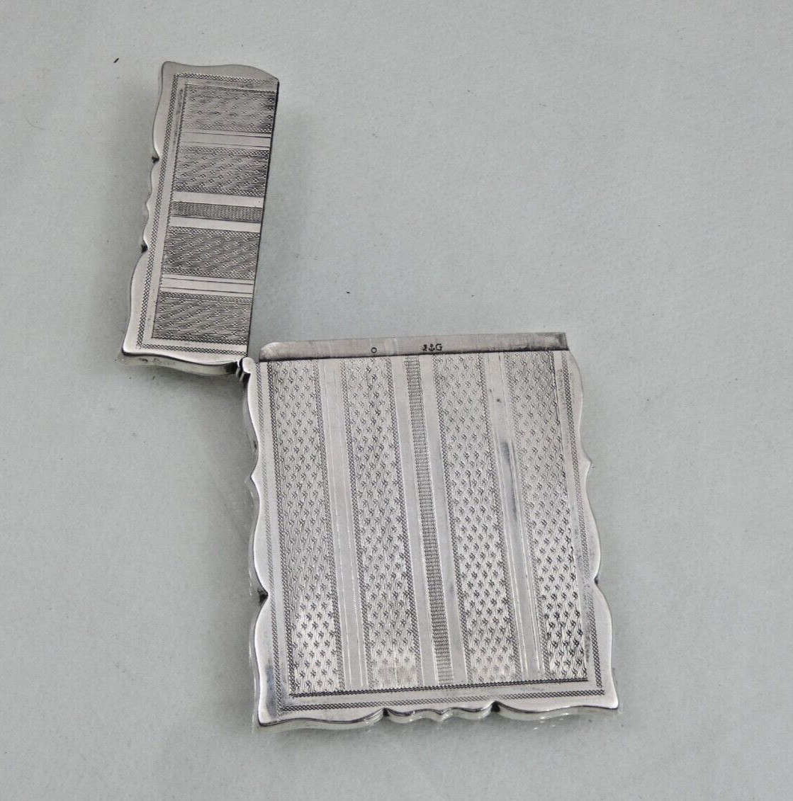 VERY FINE ANTIQUE GORHAM COIN SILVER CARD CASE American 1870's