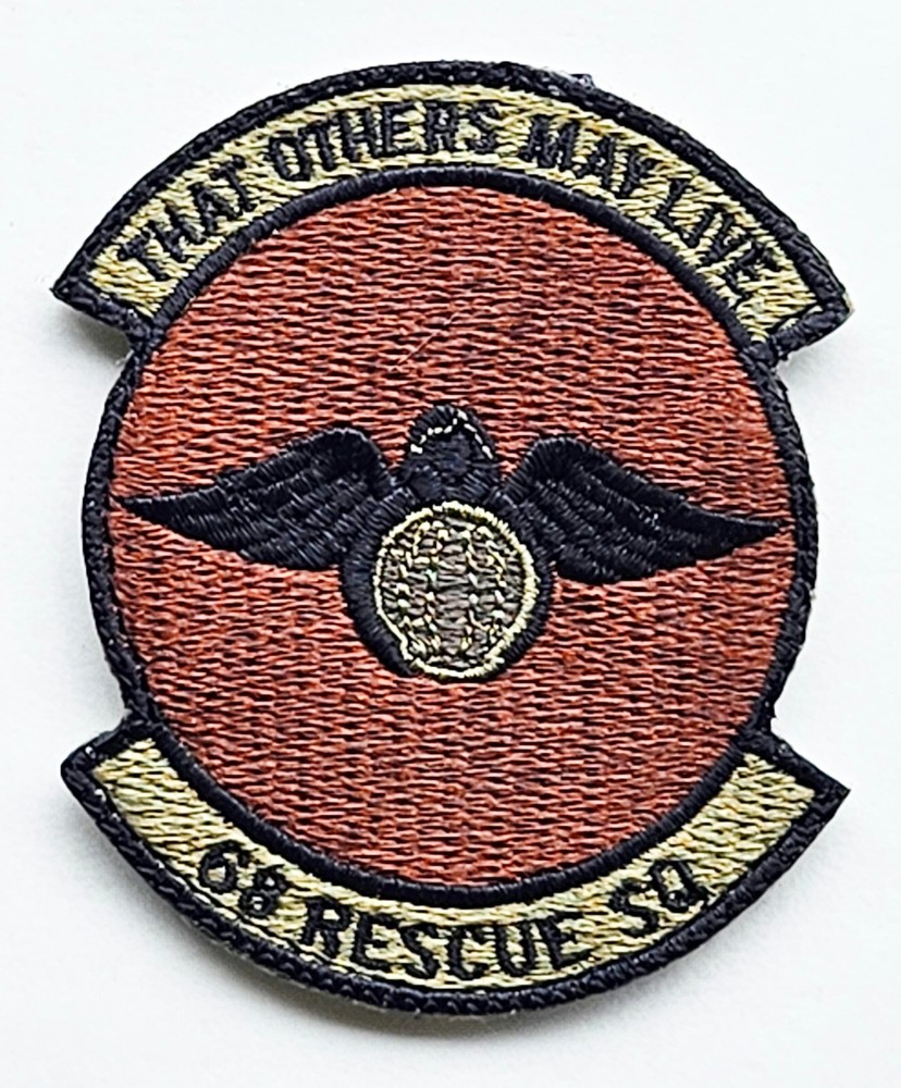 Air Force 68th Rescue Squadron Subdued Hook Back Patch