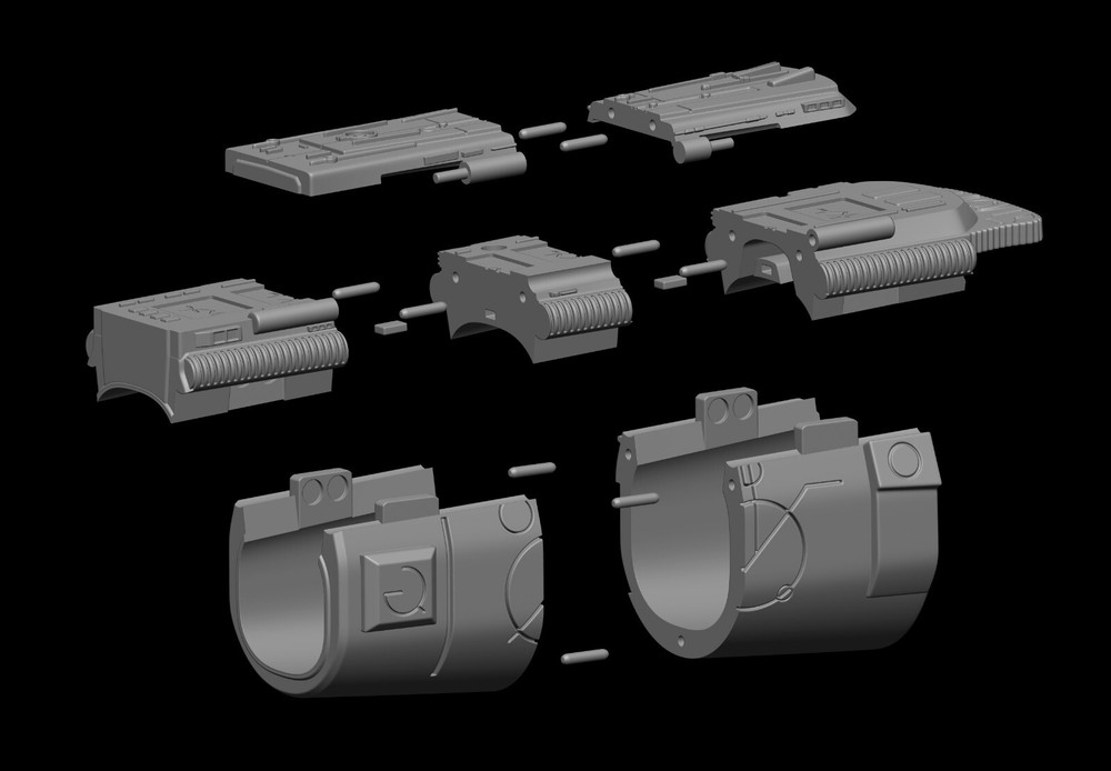 Predator Gauntlet Forearm Left scale 1:1 File STL-OBJ for 3D printer