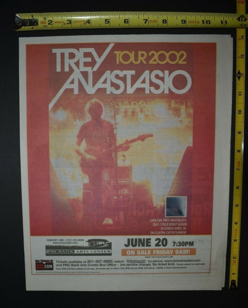 Trey Anastasio 2002 Concert Ad PNC Bank Arts Center