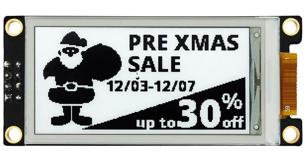 Black 2.13 inch e-Paper Display Module for Arduino,Raspberry Pi