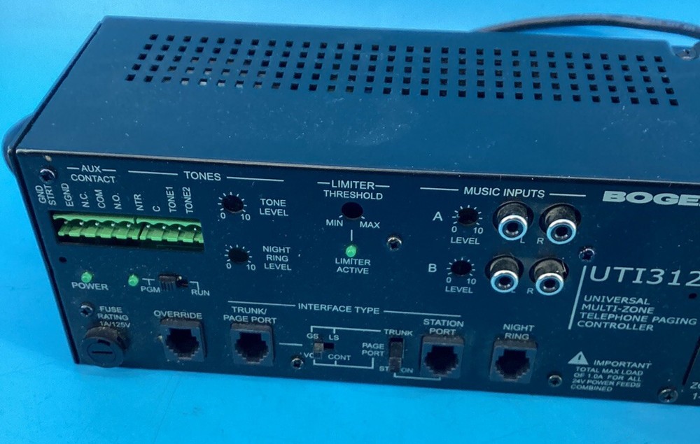 Bogen UTI312 Multi Zone Page Controller with Universal Telephone Interface