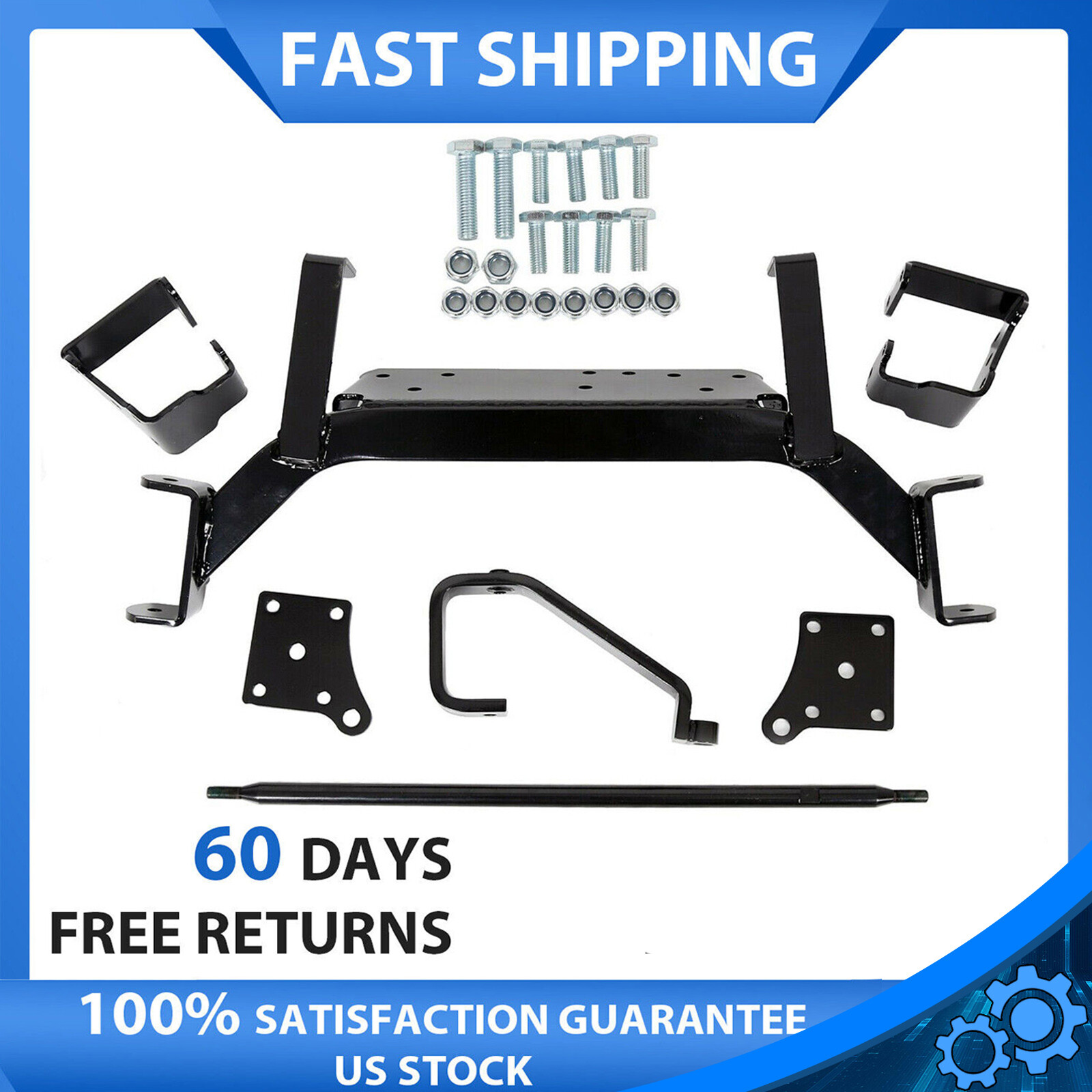 6" Drop Axle Lift Kit For 2001.5-2025 EZGO TXT Electric Golf Cart 4 Bolt Pattern