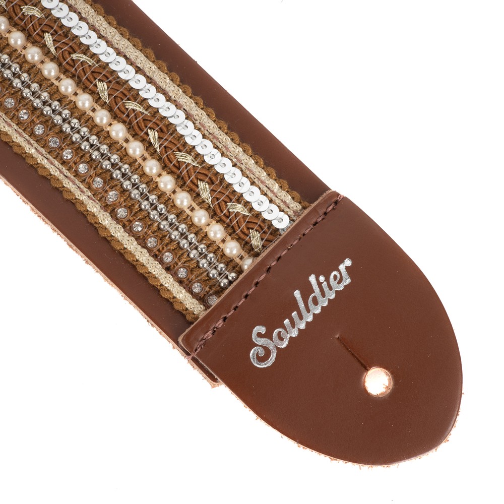 Souldier 2" Leather Guitar Strap - "Jolene" Brown