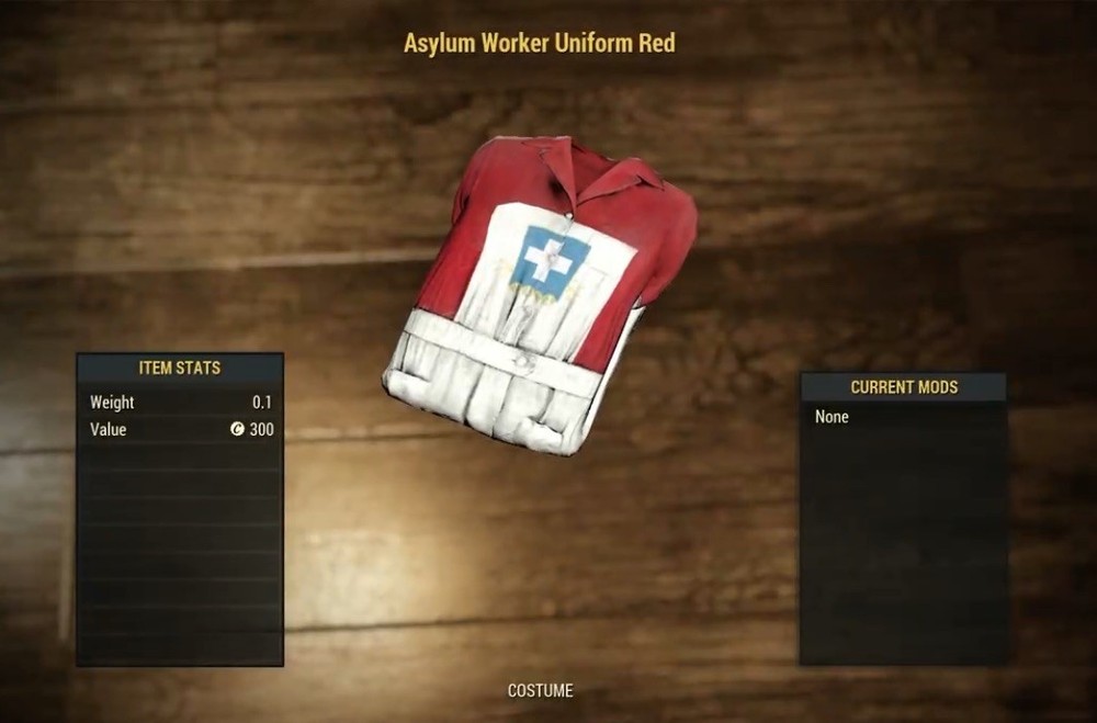(Xbox) Asylum Worker Uniform Red - Ultra Rare Apparel