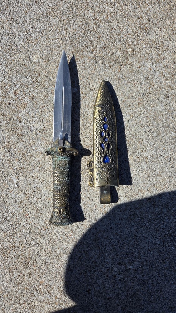 Brass Dagger With Sheath