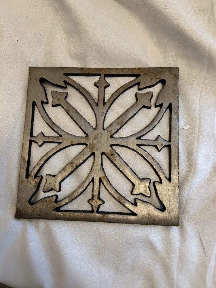 Cast Iron Trivet  7”x7” Preowned See Pics For Condition