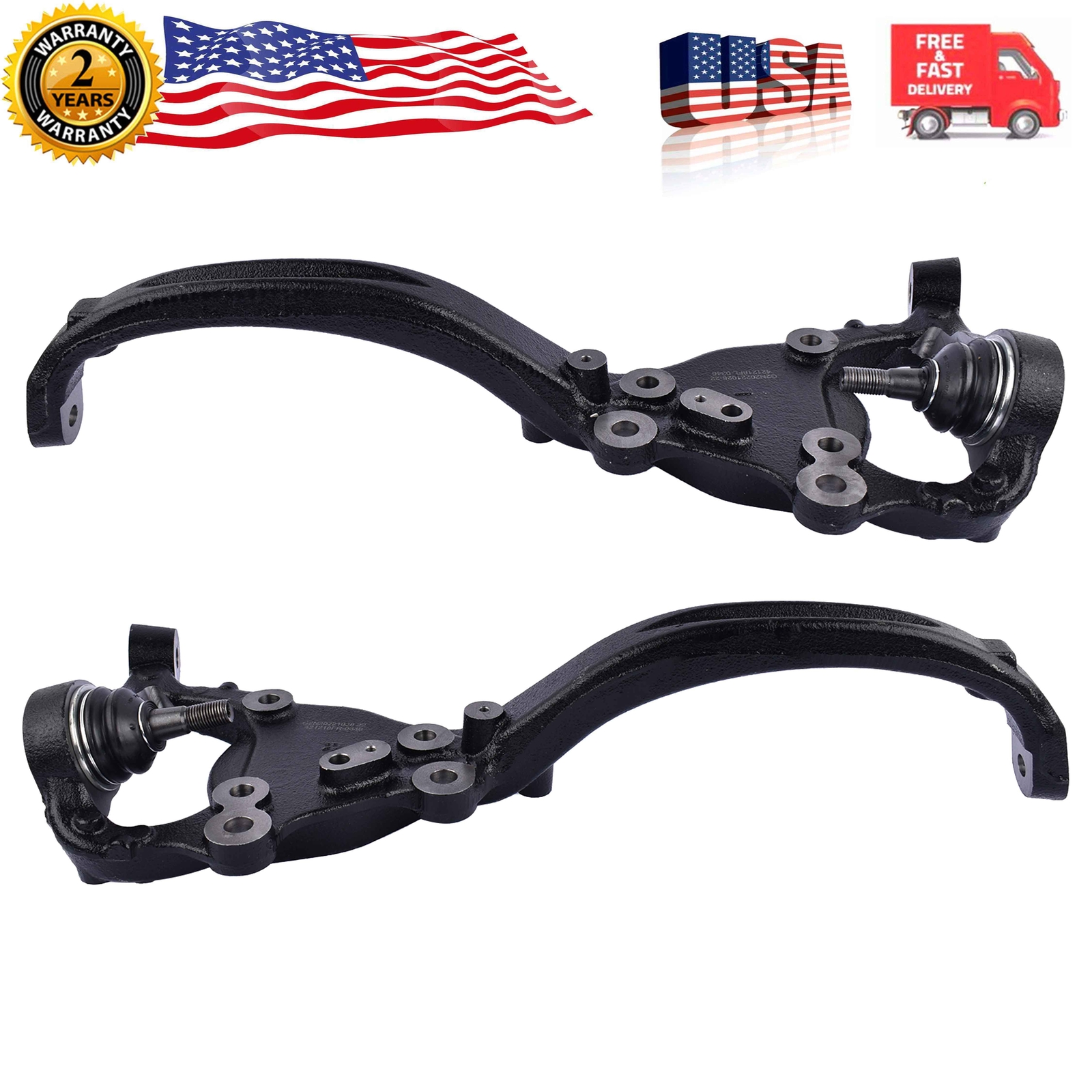Pair Front Steering Knuckles for Chrysler 300 Dodge Charger 2012-2021 05168420AF