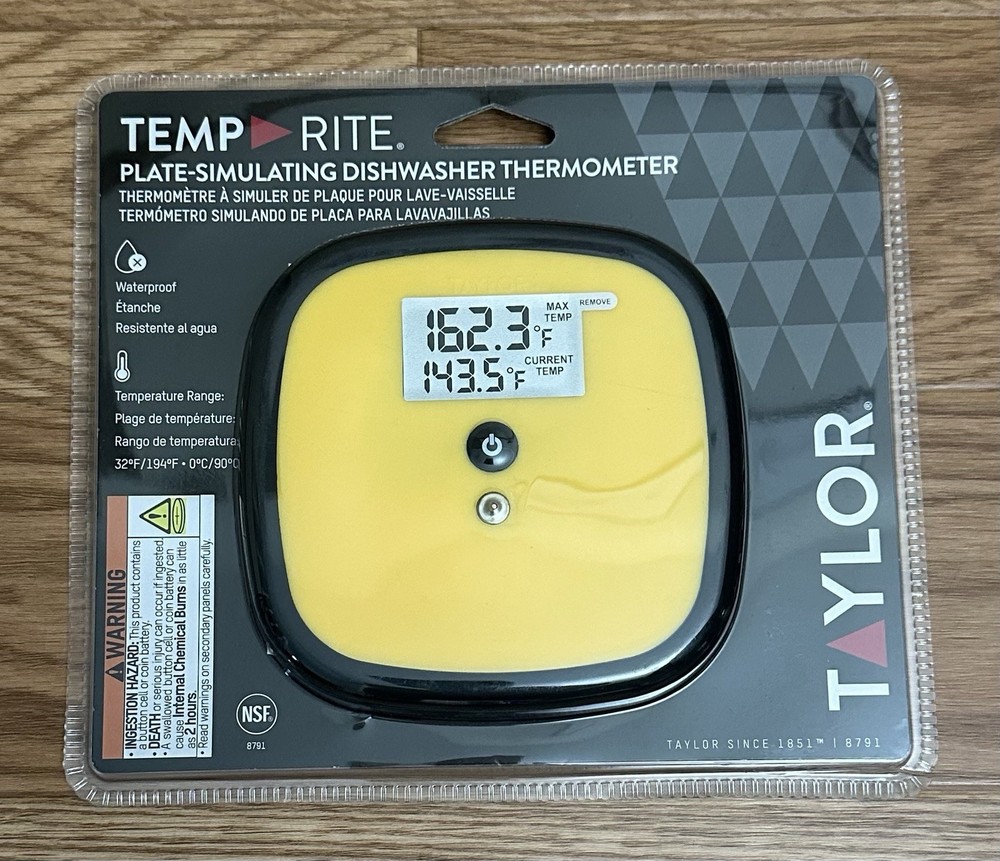 Taylor Temp Rite 8791 Plate-Simulating Dishwasher Thermometer