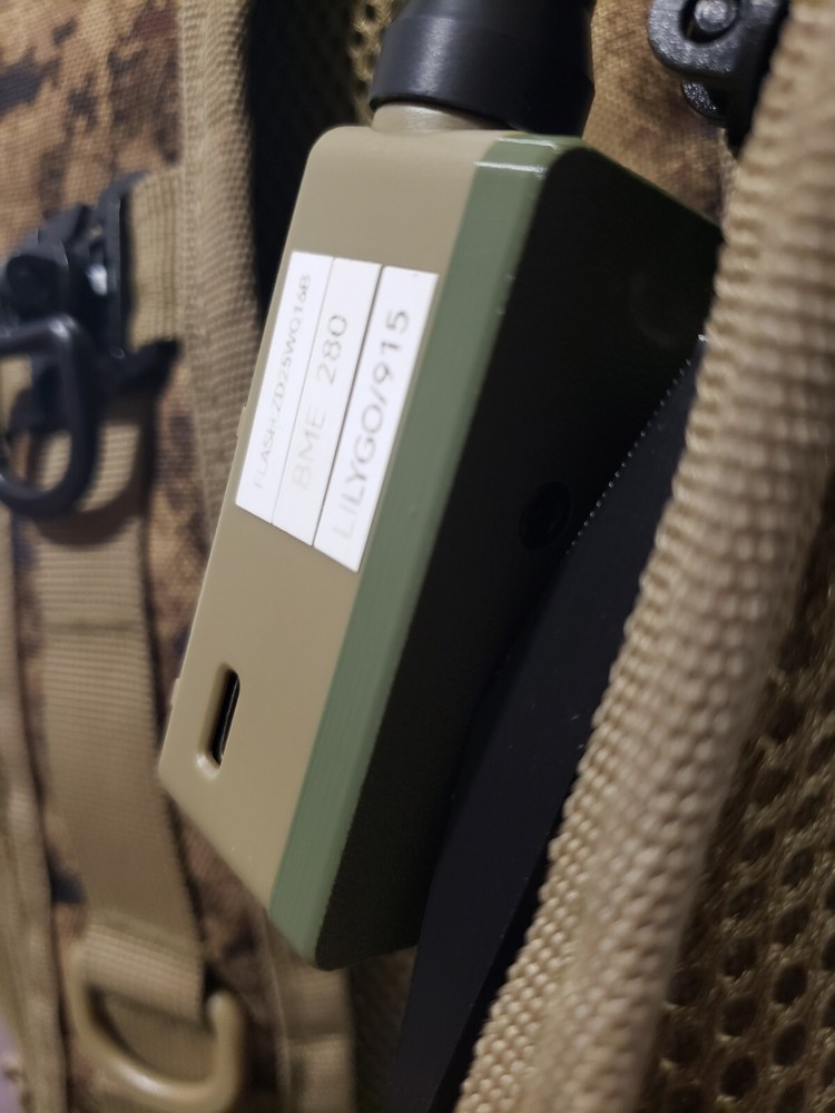 LilyGo T-Echo Back-plate Bracket with Quad Lock Mount