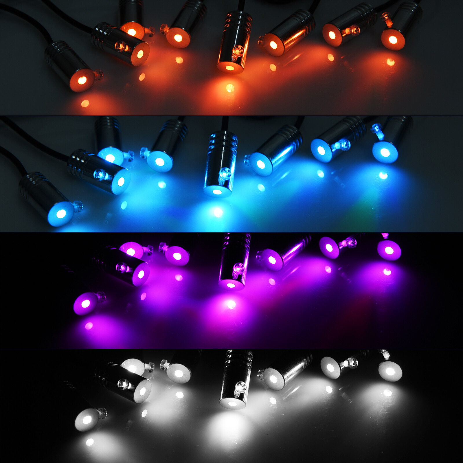 10m RGB 8 in 1 Interior Car LED Strip Lights Car Ambient Decor Neon Lights Kit