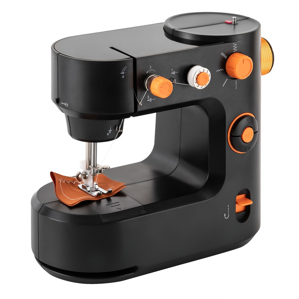 Black Mini Sewing Machine for Beginner Dual Speed Portable Sewing Machine