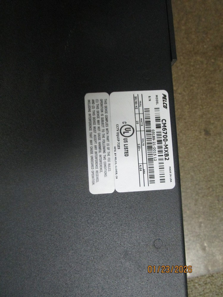 Pelco CM6700-MXB / CM6700-MXB2 Matrix Switcher / Controller