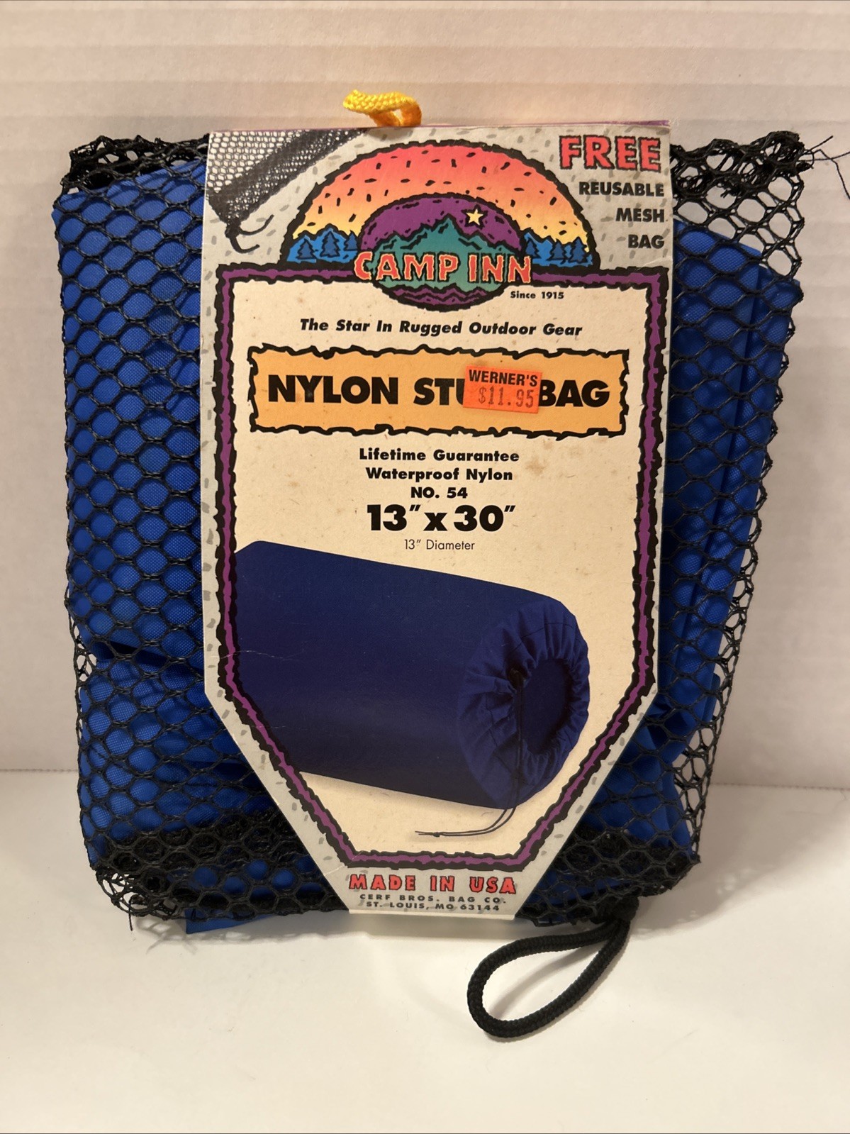 Camp Inn Nylon Stuff Bag 13x30 New