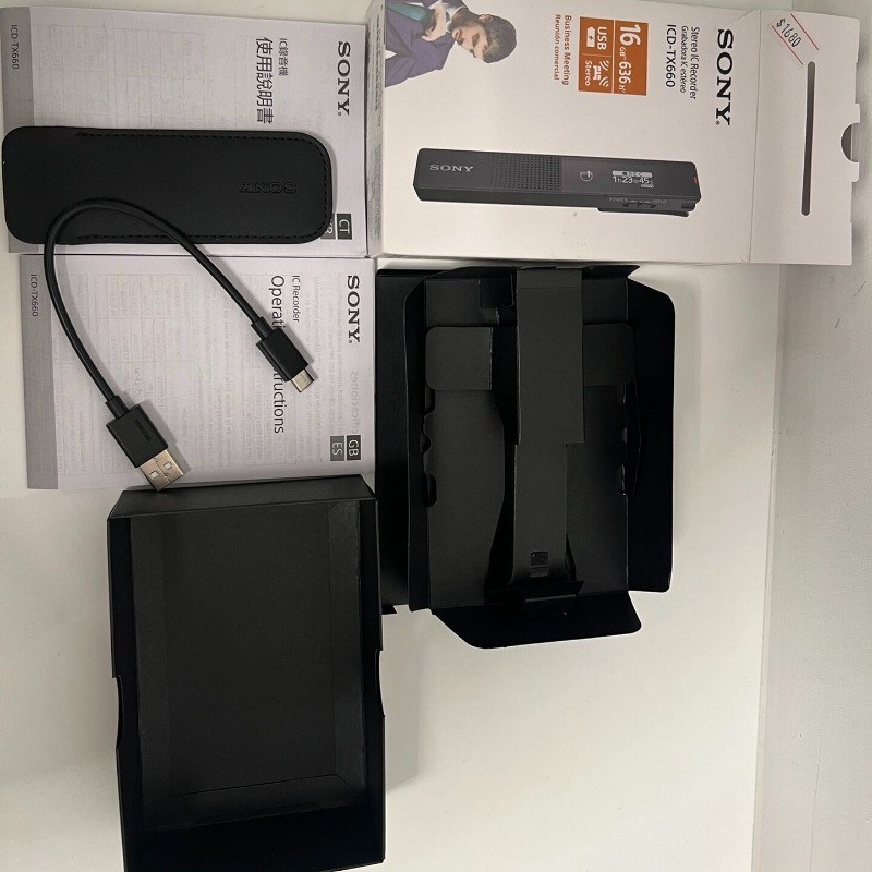 Sony ICD-TX660 Digital Voice Recorder 16GB - Ultra Slim USB Direct Dictation