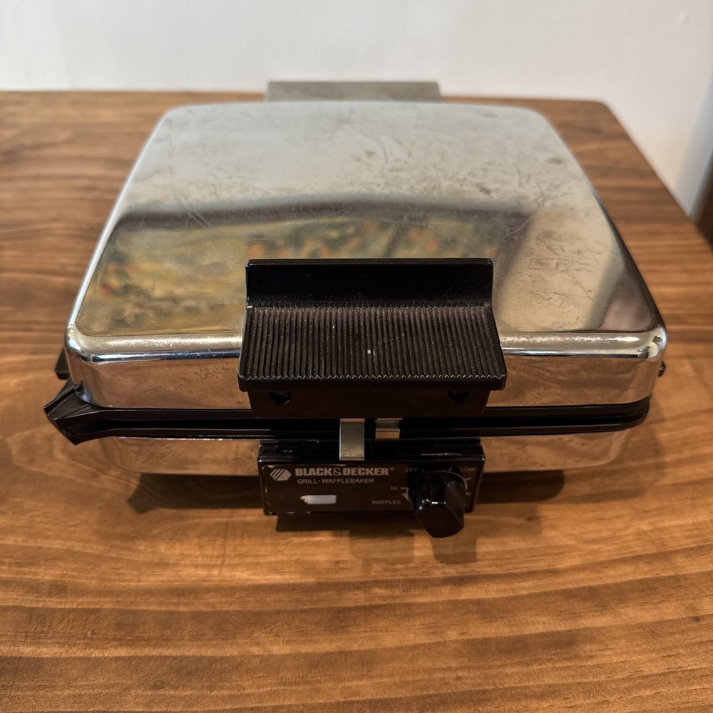 Black & Decker G48TD Grill Waffle Baker Combo Reversible Plates 900W