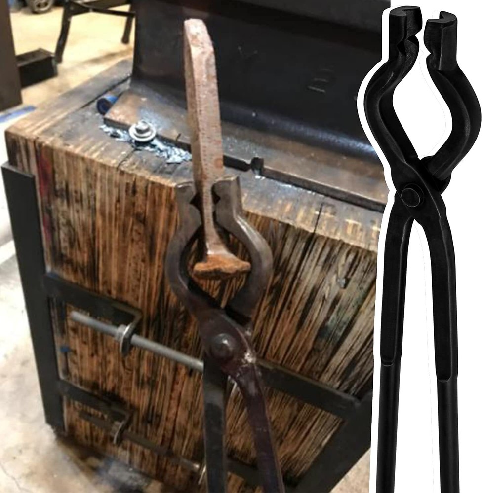 Knife Making Blacksmith Tongs Set Starter Beginner Bladesmith Anvil Vise Forge-
