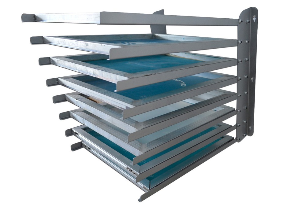 8 Layers Screen Printing Frame Holder Wall Mounted Tool Silkscreens Storage Rack
