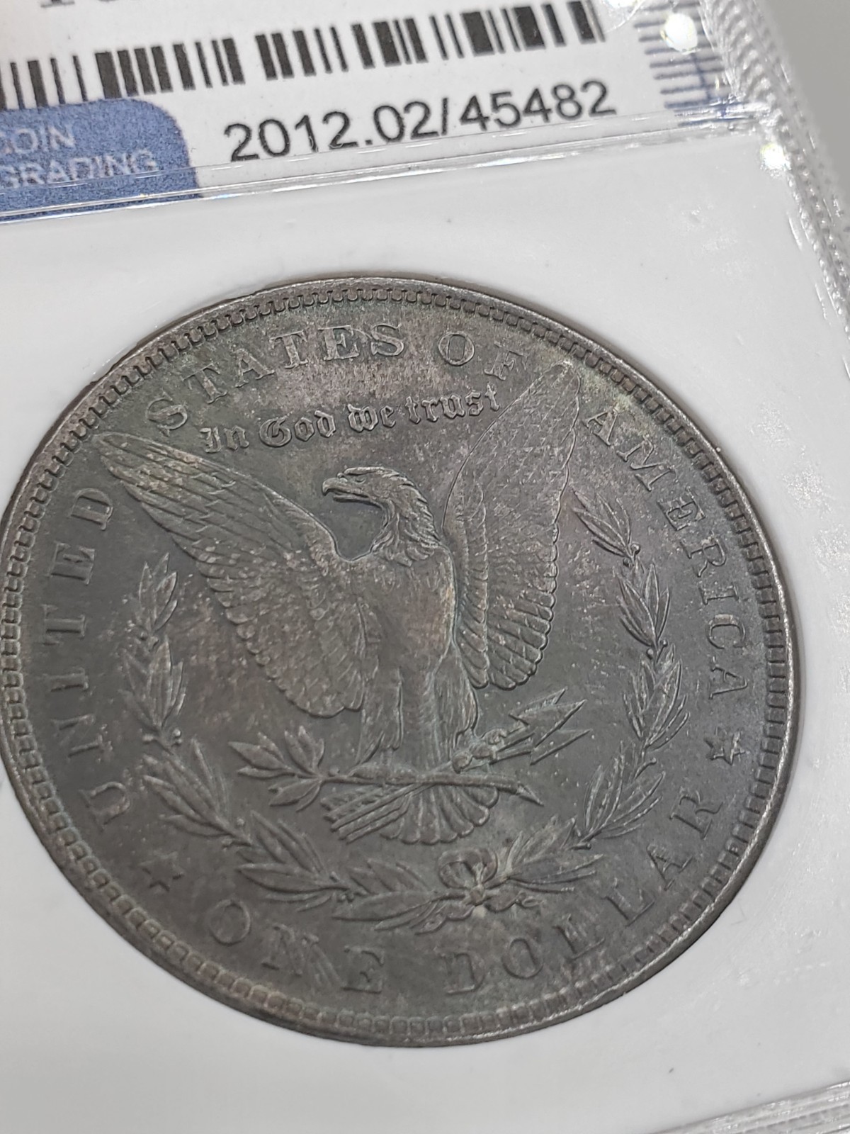 1887 Morgan Silver Dollar Toned Reverse