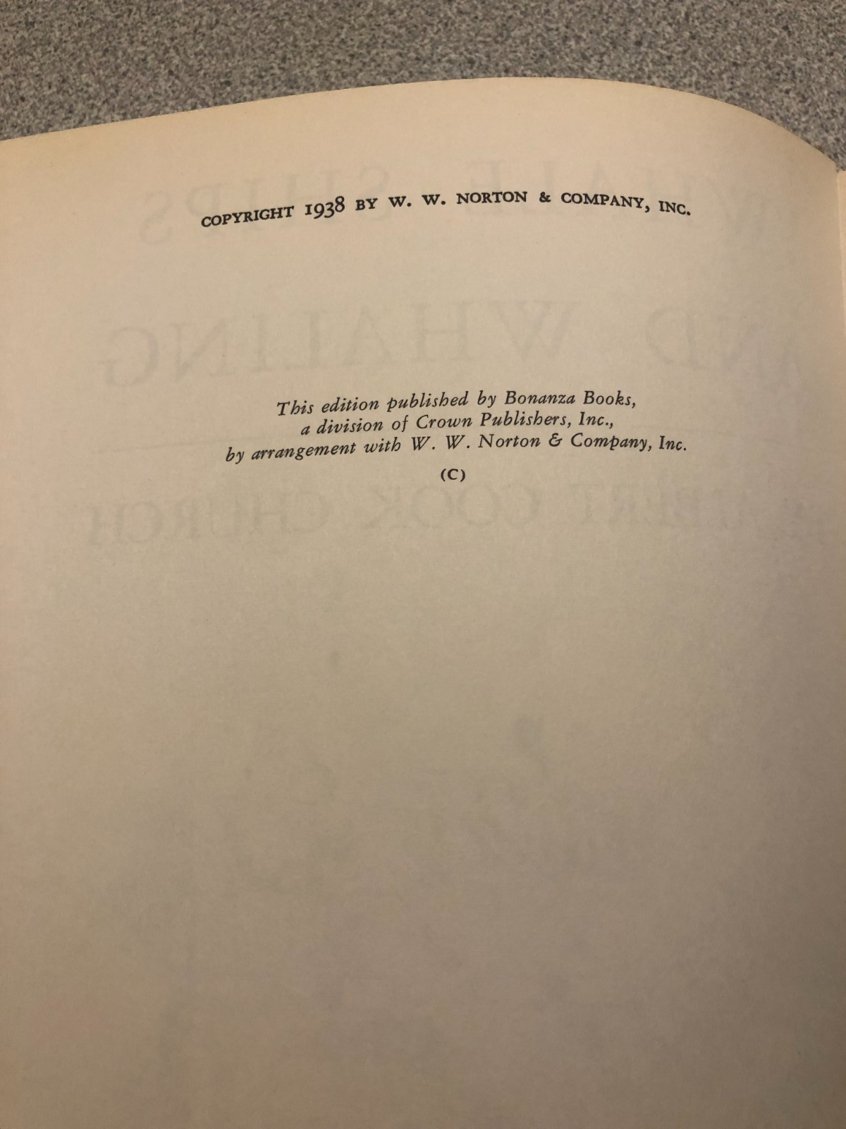 Vintage Whale Ships And Whaling By Albert Cook Church 1st EDITION! Original 1938