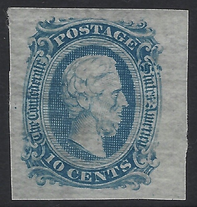 Confederate States CSA # 11 - 10c Blue - No Gum - XF / Jumbo            (P-3795)