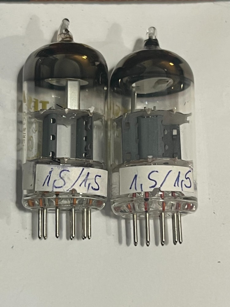 Balanced Pair ECC83 / 12AX7 TESLA Foil Getter - 1961'y - NOS nr2