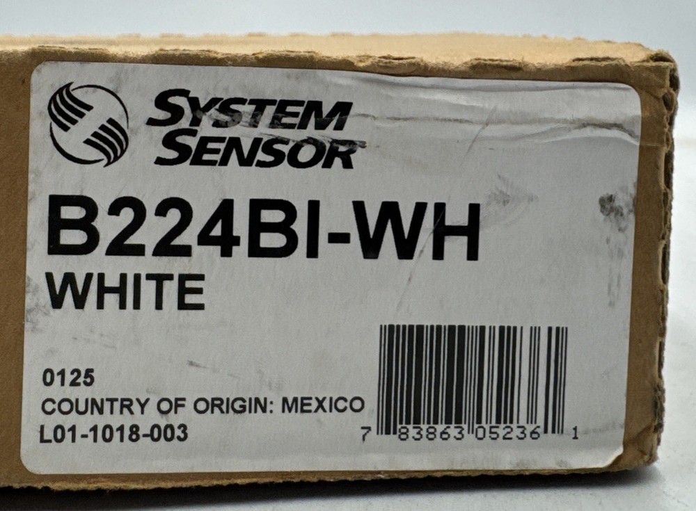 New System Sensor B224BI-WH Base White