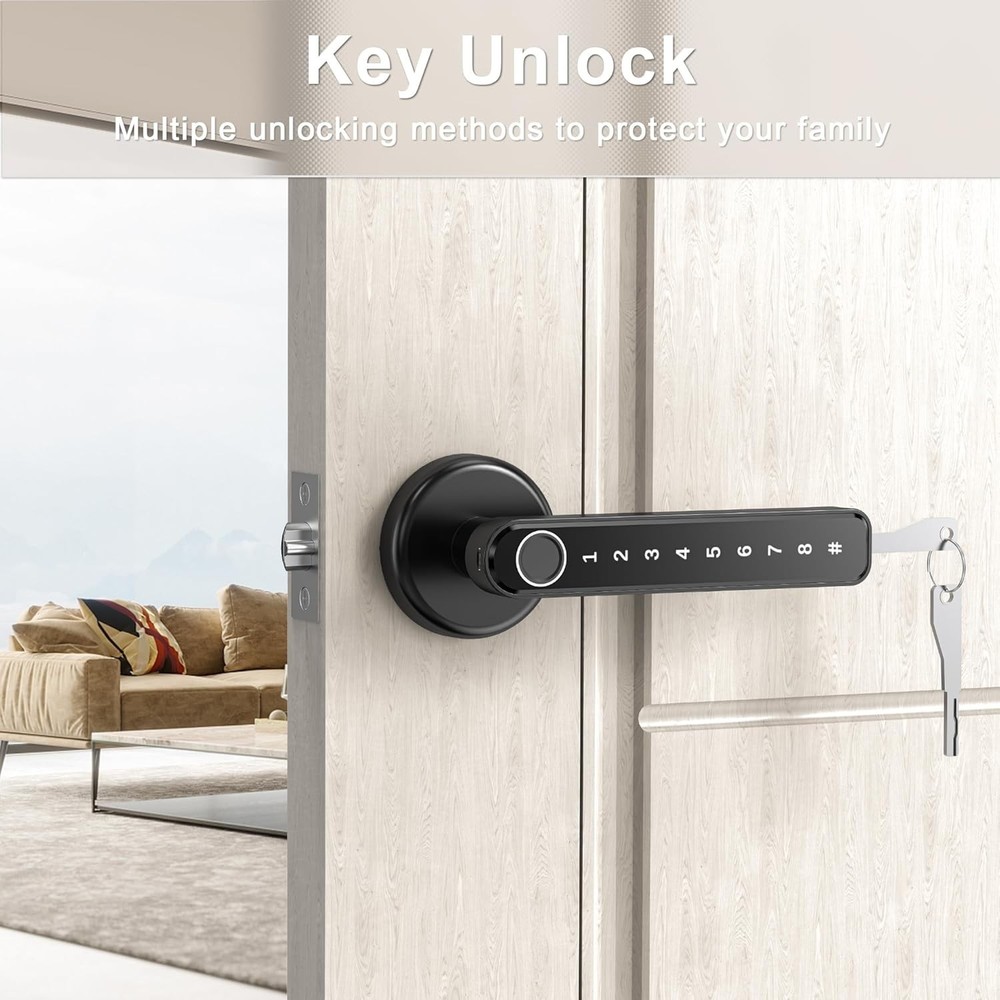 Convenient 3-in-1 Fingerprint Door Lock - Keyless Entry