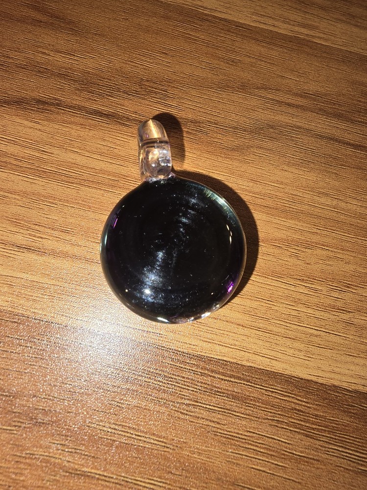 Handblown Floral Pendant 1.89"