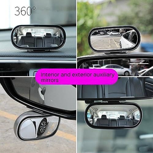 Blind Spot Mirror for Car 2 Pack, Adjustable Convex Wide-Angle Black-2Pack