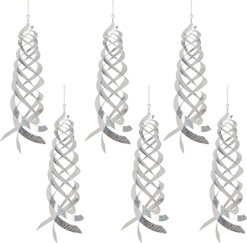 Creative 6-Pack Hanging Bird Deterrent Spinners - 15.8 Inch Decorative Solution