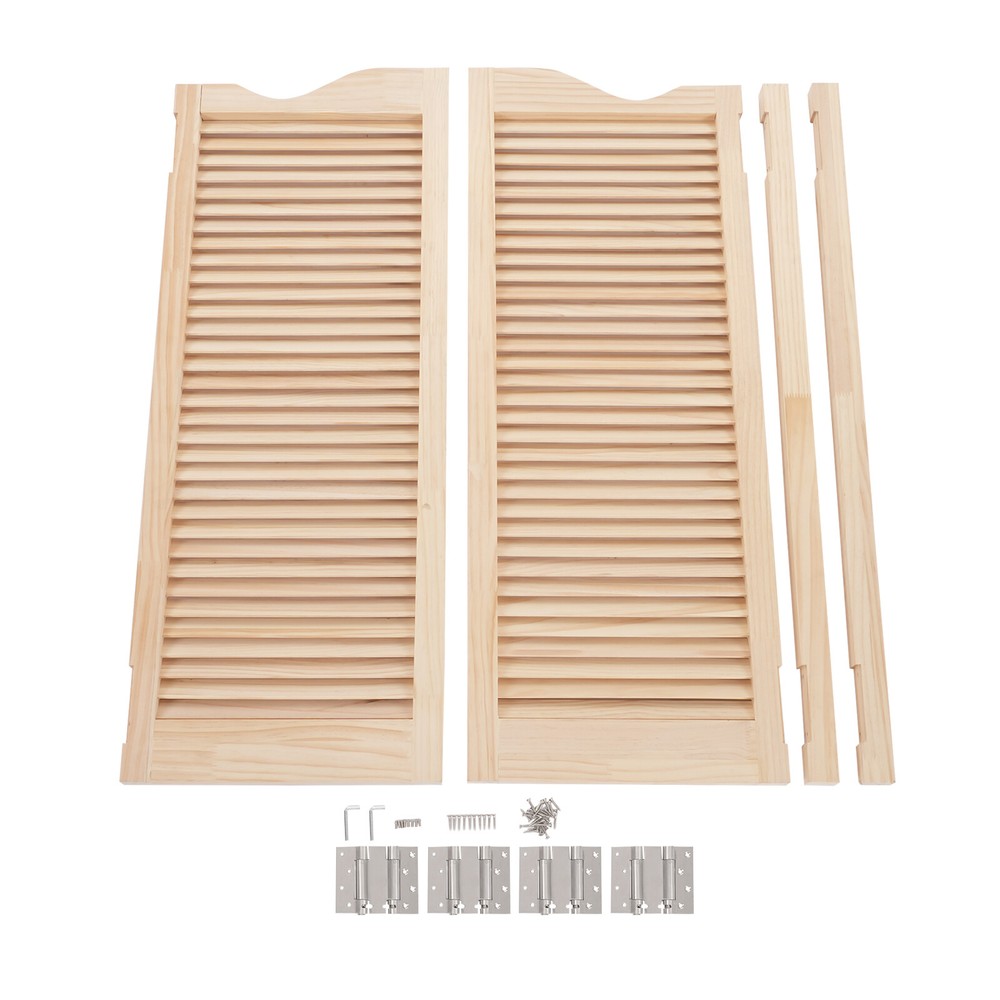 Wall-Mounted Double Half Door Double-hinged Café Door With Hinges